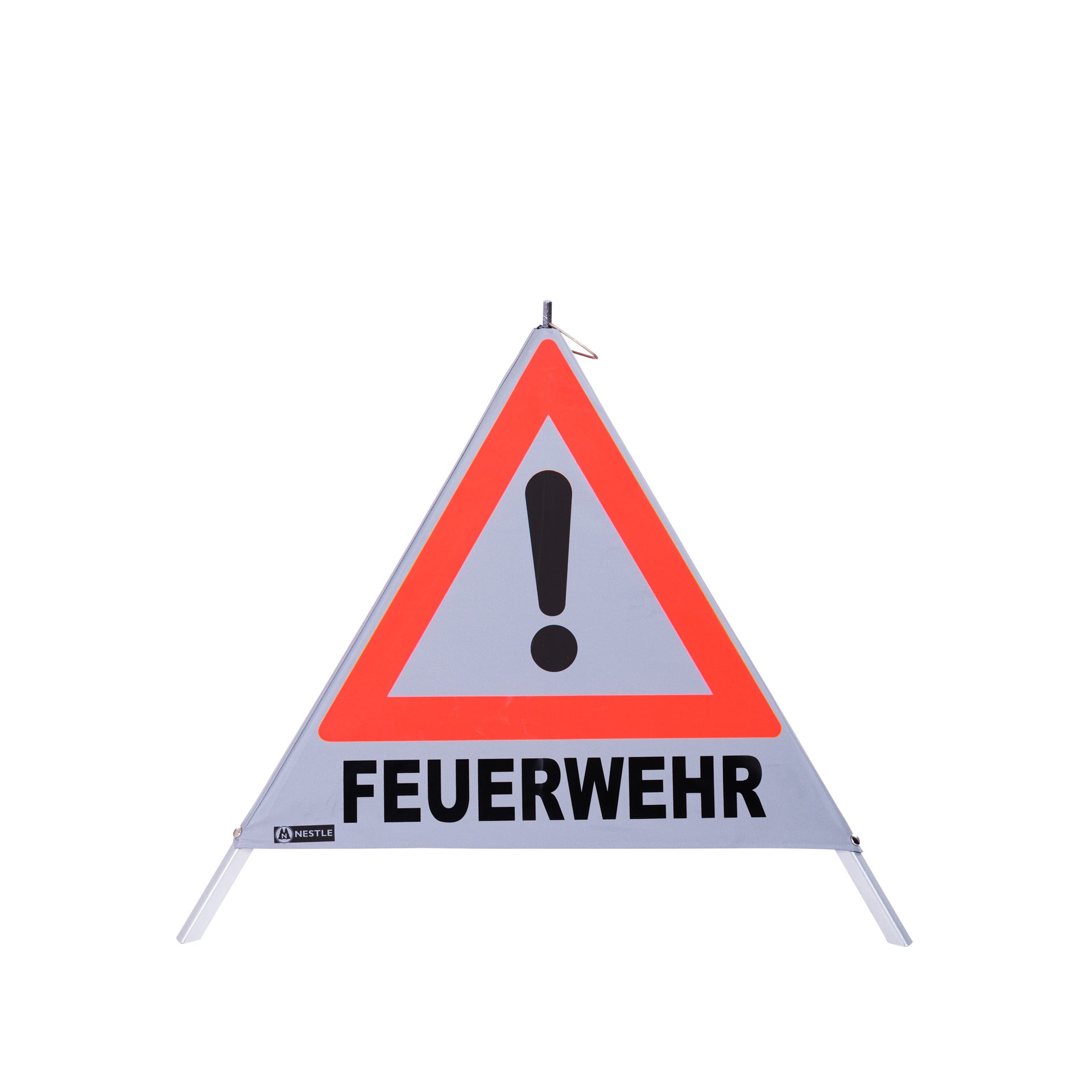 NESTLE Warnpyramide 70 cm, Achtung (VZ101), retroreflektierend, mit Feder NESTLE Warnpyramide 70 cm, Achtung (VZ101), retroreflektierend, mit Feder